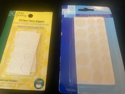 Dritz Quilting Clear Fabric Grippers 24/Pkg + 20 Clear Protective Pads - Image 1 of 3