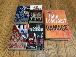 JOHN LESCROART Lot of 5 - Dead Irish/Hard Evidence/13th Juror/Keeper/Damage - Imagen 1 de 3