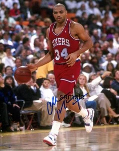 CHARLES BARKLEY NACHDRUCK 8X10 HANDSIGNIERT SIGNED PHOTO BILD PHILADELPHIA 76ERS - Bild 1 von 1