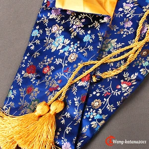 70CM/28'' Short Blue Silk Bag for Japanese Tanto Knife Sword Storage Protection - Picture 1 of 5