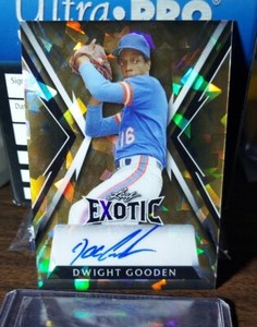 Dwight Gooden 2023 Leaf Exotic Baseball Crystals DEER Auto #'d 1/3