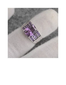  Amethyst 925 Silber Ring Größe 6,7 -8*10 mm-6136-Kreuzfahrt würdiger Schmuck-US-VERKÄUFER - Bild 1 von 3
