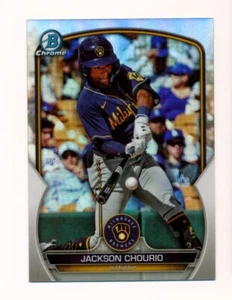 Jackson Chourio ⚾ 2023 Bowman Chrome Draft RC Refractor Brewers Centered MINT - Bild 1 von 2