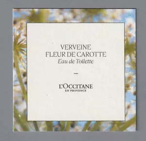 Carte publicitaire - advertising card - Verveine Fleur de Carotte de L'Occitane - Foto 1 di 1
