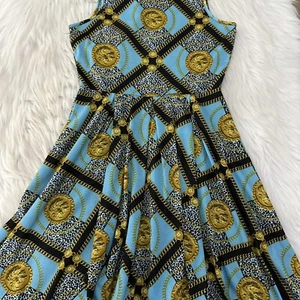 Kardashian Kollection Small NWOT sleeveless fit and flare dress blue luxury - Picture 1 of 13