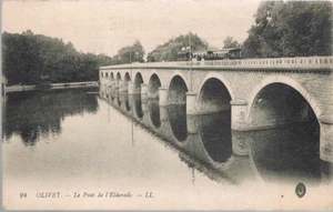 OLIVET 45 Tramway sur le Pont de l'Eldorado CPA écrite à Mme LANGUELLOT 1900-10 - Picture 1 of 2