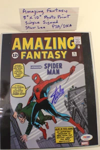 Amazing Fantasy 15 comic cover photo STAN LEE Signed PSA/DNA AUTHENTIC - Imagen 1 de 4