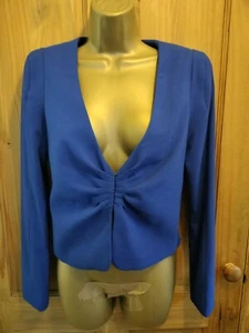Ladies Royal Blue Jacket Fully Lined Size 8/10 From H&M Great Condition. - Picture 1 of 4