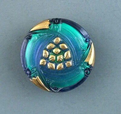 HAND PAINTED CZECH GLASS - SET OF 2 - Image 1 of 3