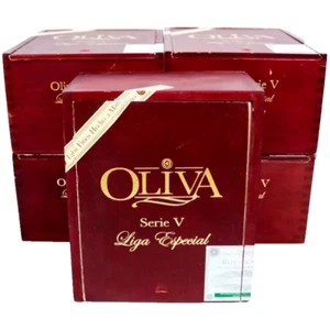 Lote de 5 Caja de Puros Madera Especial Oliva Figurado Serie V Liga 7.25" x 6" x 4" - Imagen 1 de 8