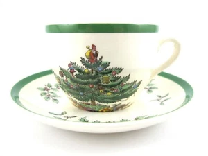 Spode Christmas Tree CUP and SAUCER Iconic Pattern Holiday England c - Picture 1 of 10
