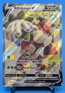 Juego de cartas coleccionables Pokémon Rillaboom V SV105/SV122 2021 ultra raro holograma bóveda brillante casi como nuevo - Imagen 1 de 11