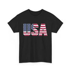 USA Patriotic National American Flag Women Men 4th of July T-Shirt - Picture 1 of 23
