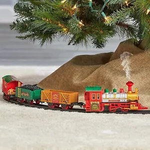 Electric Christmas Lights Sound Train Track Set Kids Toy Gift Tree Holiday Decor - Picture 1 of 4