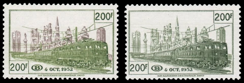 Belgium #Q341-Q342 MNH CV$475.00 1953 200fr ELECTRIC TRAIN PARCEL POST Cover
