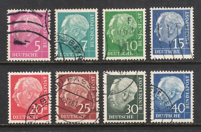 Germany / Bund BRD / Heuss Lumogen / Mi.No. 179 y - 260 y (complete set) stamped - Image 1 of 3