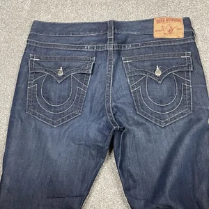 True Religion Jeans Herren 38 (Act. 40x33) Blau Pattentaschen Abschnitt Ricky Hergestellt in den USA - Bild 1 von 13