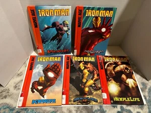 Marvel Iron Man Hardcover Graphic Novel Book Set 1-5 Ex-library Marvel Age 2009 - Picture 1 of 7