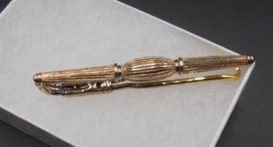 Vintage Gold über Sterling Silber Geldklammer gestreift Bar Design. (MC012) - Bild 1 von 2