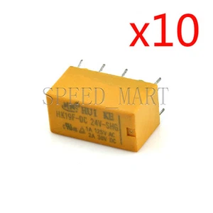 10 PCS High Quality 8 Pins RELAY 24V DC Coil Power Relay PCB HK19F-DC24V-SHG - Picture 1 of 2