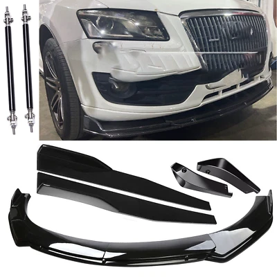 Front Bumper Lip Splitter Spoiler Body Kit Side Skirt For Audi Q5 2009-202 Foto 1 de 4