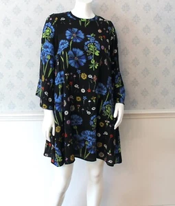 Maeve for Anthropologie Lucinda Black Black Silk Tunic Dress Size X-Small - Picture 1 of 10