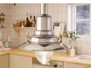Ikea Ottava Light Pendant Lamp Silver Aluminum 701.485.31 New In Sealed Box. - Picture 1 of 6