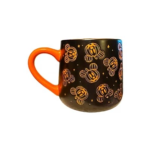 Disney Halloween Black and Orange Mickey Mouse Pumpkin Mug NEW - Picture 1 of 8