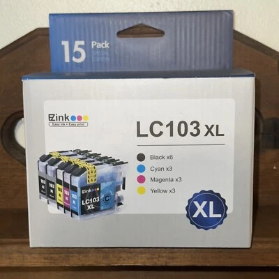 EZInk 10 Cartridges LC103XL compatible with Brother LC-103XL Brand New - Image 1 of 4