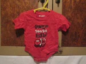 Viatran Heavyweight Growin' Up On Texas Tech Football Bodysuit - Size 0-3 Mos. - Picture 1 of 2