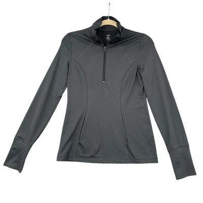 Z By Zella Dark Grey Long Sleeve Quarter Zip Athletic Pullover Jacket Womens XS - Image 1 of 4
