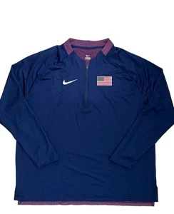 Nike USA Team Running Pro Elite Made In USA 1/2 Zip Pullover Men’s S AO8721-492 - Picture 1 of 5