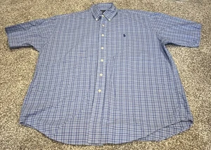 Men’s Size Large L Ralph Lauren Blake Plaid Button Down Polo Shirt - Picture 1 of 2