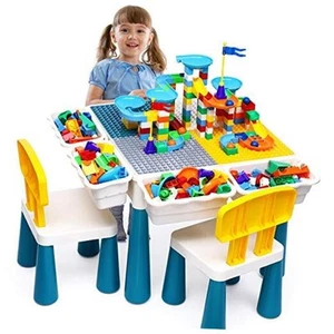 Kids Activity Table Toddlers Kids Table and Chair Set with 152Pcs Large - Picture 1 of 8