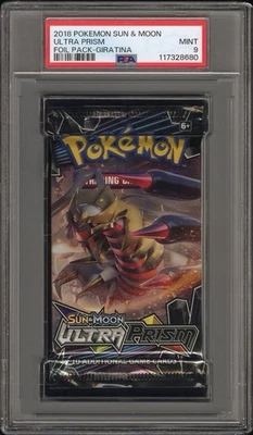 2018 Pokemon Int’l Sun & Moon Ultra Prism Giratina PSA 9 Foil Booster Pack MINT! - Image 1 of 2