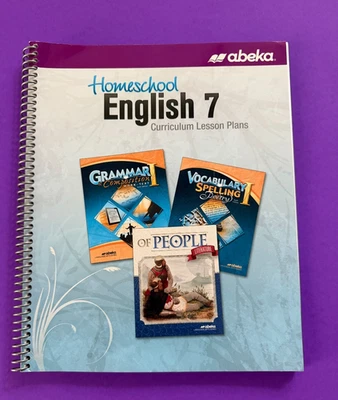 Abeka Homeschool English 7 Curriculum Lesson Plans ~ Paperback Spiral Bound - Image 1 of 4
