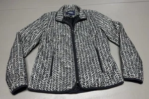 Chaqueta acolchada ligera Lands End con estampado animal de cebra talla mediana - Imagen 1 de 13