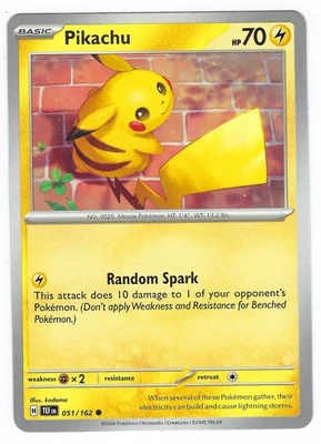 #051/162 Pikachu Common | SV05: Temporal Forces NM - Image 1 of 2