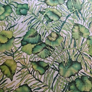 Tropical Elegance Green  Cotton Fabric 50" X 42" Andover Fabrics * Pre-washed*  - Picture 1 of 6
