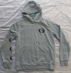 Volcom Light Blue Green Large Hoodie Jacket Logo Long Sleeve - Picture 1 of 7
