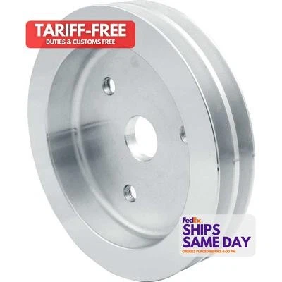 Allstar ALL31084, One Natural Aluminum 1:1 Crank Pulley Performance Racing Parts - Image 1 of 4