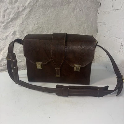 Estuche para cámara de cuero marrón genuino marca Diamond vintage hecho en EE. UU. 746P Foto 1 de 4