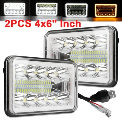 Nuevo faro LED 4x6" haz sellado alto/bajo para Chevy Oldsmobile Delta 88 1977-1991 Foto 1 de 4