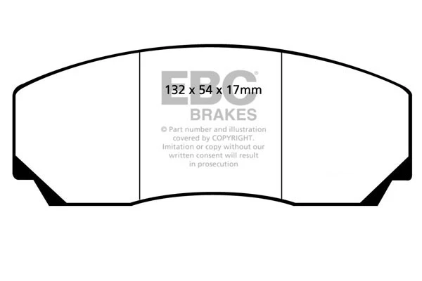 EBC Bluestuff Front Brake Pads for AC Cobra 4.9 (CRS) (2000 > 02) - Image 1 of 1
