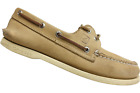 SPERRY TOP-SIDER A/O 2-Eye Leather Oatmeal Brown 7.5 M Men Boat Shoes
