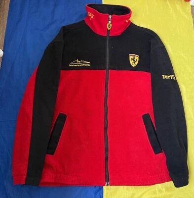 FERRARI FORMULA 1 MICHAEL SCHUMACHER VINTAGE 90's FLEECE JACKET Sz. XL - Image 1 of 4