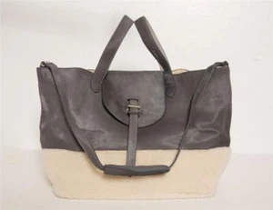 Bolso de Mano Grande MELI MELO Gris Piel de Ponis Natural Piel de Oveja THELA NUEVO - Imagen 1 de 9