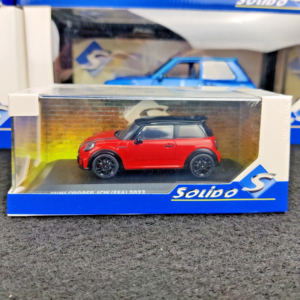 AUTO SOLIDA MINI COOPER F56 JOHN WORKS CHILI RED 2023 1:43 NUOVA SCATOLA - Immagine 1 di 4