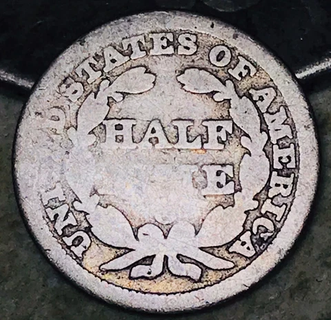 1852 O Seated Liberty Half Dime 5C Ungraded 90% Silver US Coin CC17660 Cover