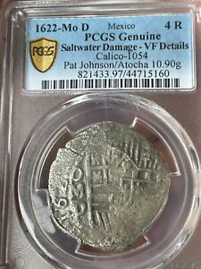 ATOCHA DATED 1622 MEL FISHER COA &TAG MEXICO 4 REALES PCGS PIRATE SILVER COINS